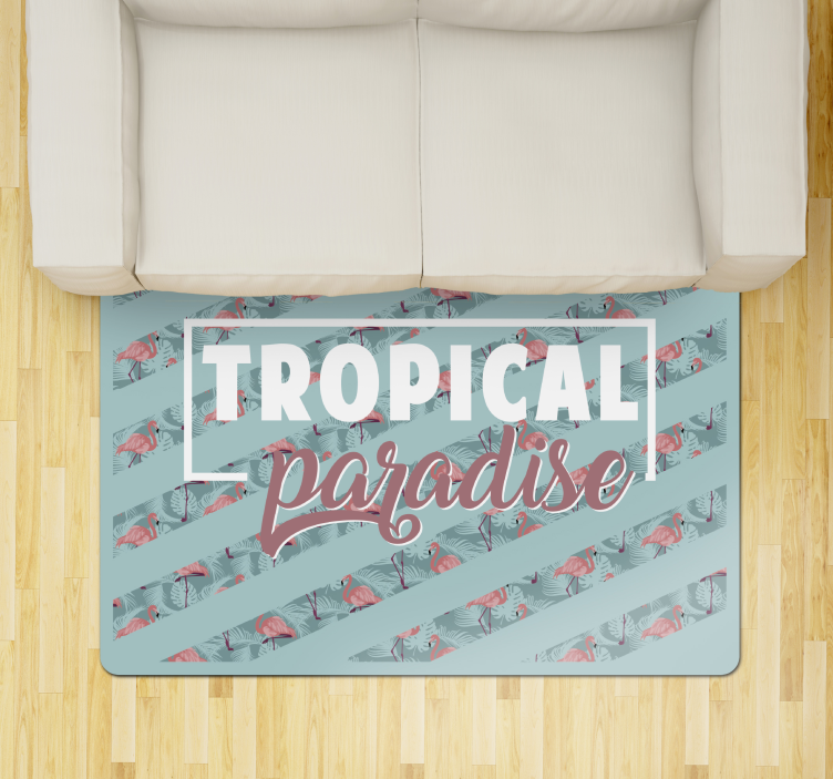 Tropical Paradise Text animal mat - TenStickers