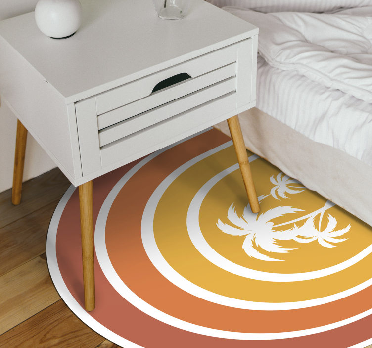 Tropical Sunset Emblem nature rug - TenStickers