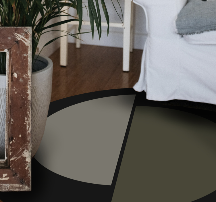 Two-Tone Oval minimalistic rug - TenStickers