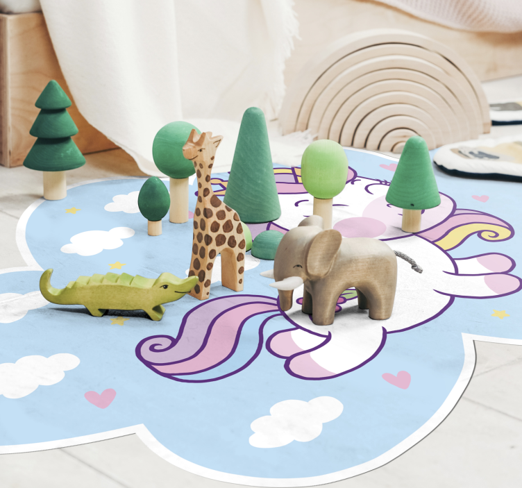 Unicorn Cloud Play kids carpet - TenStickers