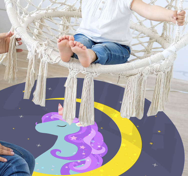 Unicorn Crescent Imagery kids carpet - TenStickers