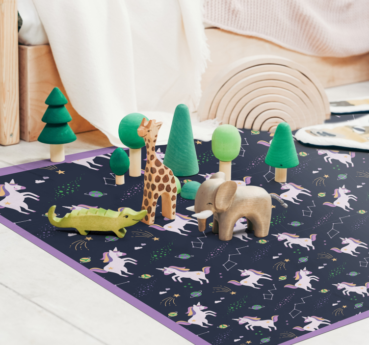 Unicorn Fantasy Playtime kids carpet - TenStickers