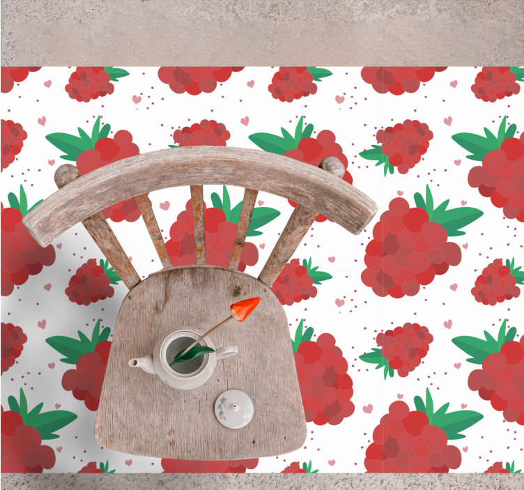Vibrant Berry Pattern floral rug - TenStickers