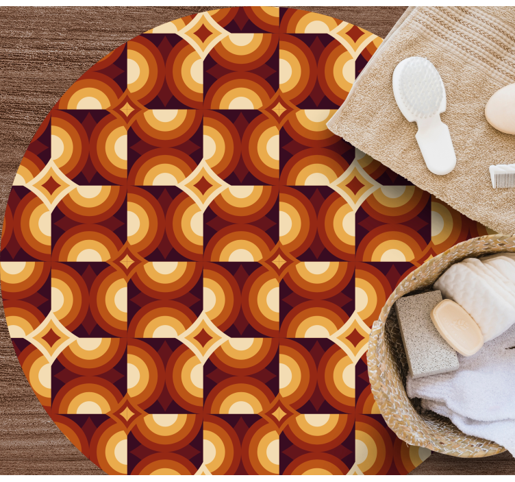 Vibrant Circle Pattern geometric rug - TenStickers