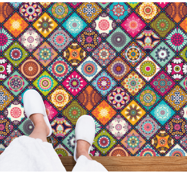Vibrant Decorative tile carpet - TenStickers