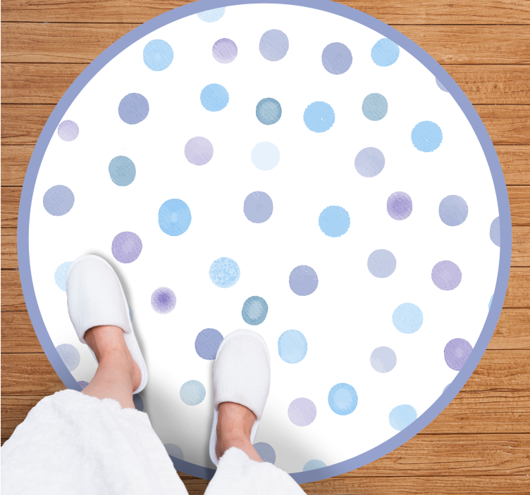 Vibrant Dotted Circles kids rug - TenStickers