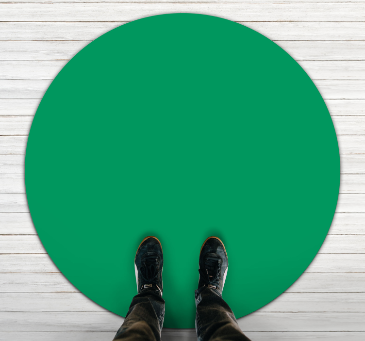 Vibrant Green circular rug - TenStickers