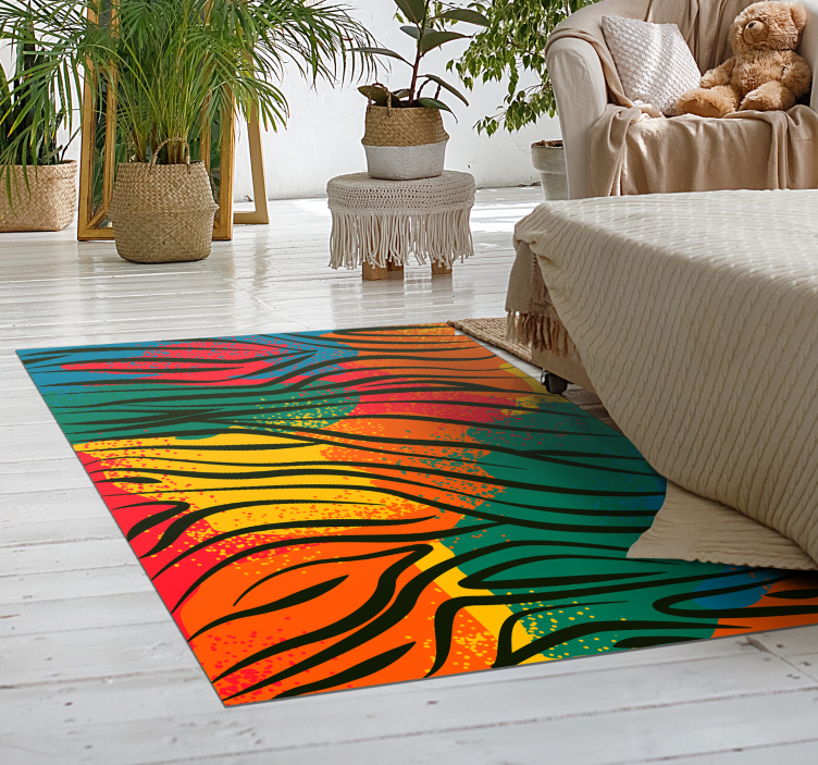 Vibrant Nature Element nature rug - TenStickers