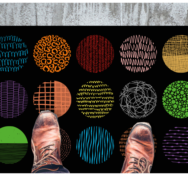 Vibrant Pattern Collection modern rug - TenStickers