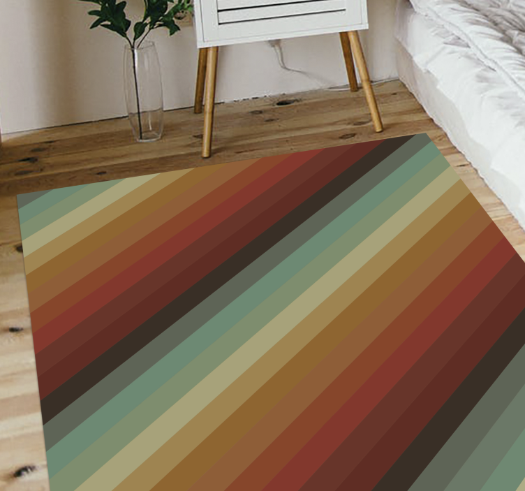 Vibrant diagonal stripes bedroom carpet - TenStickers