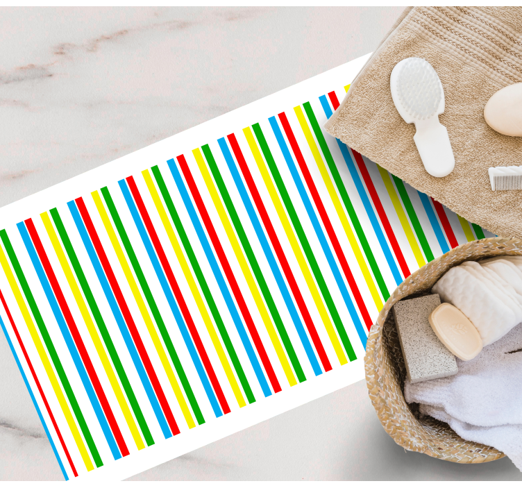 Colorful vertical pattern stripes rug - TenStickers