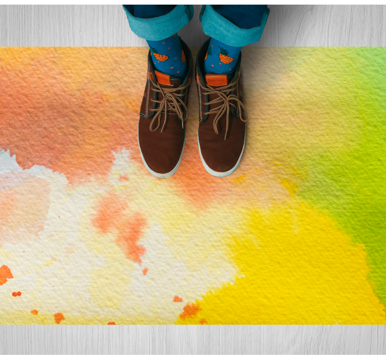 Vibrant watercolor burst texture rug - TenStickers