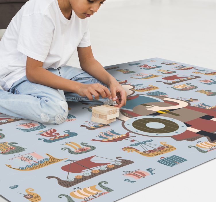Viking adventures kids carpet - TenStickers