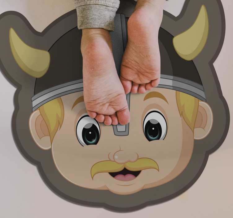Blond viking character kids carpet - TenStickers