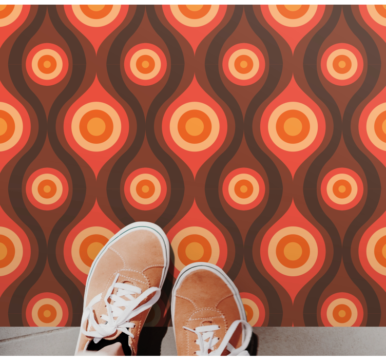 Vintage Circle Motif mosaic rug - TenStickers