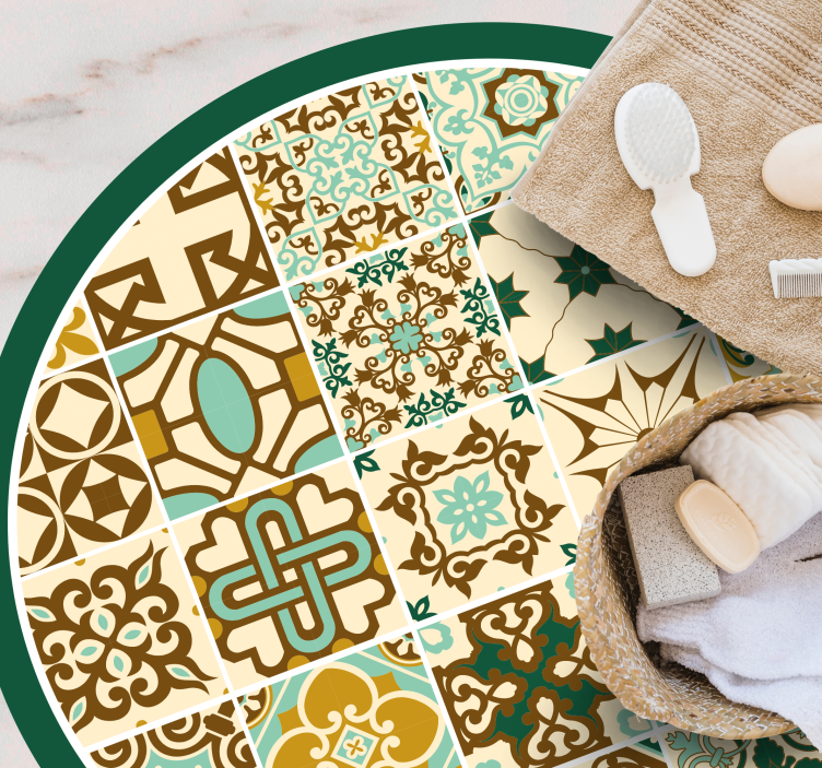 Vintage Patterns tile carpet - TenStickers