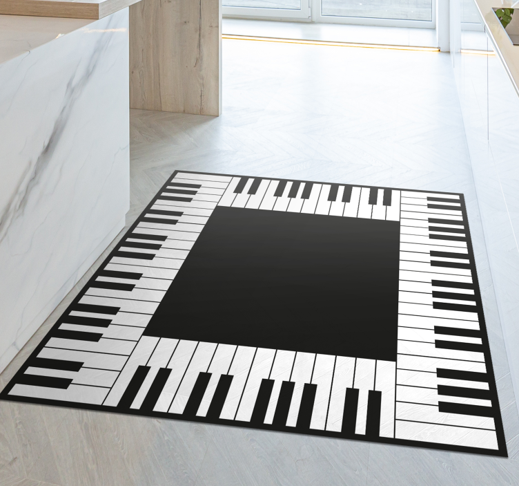 Vinyl rug kitchen piano modern rug - TenStickers