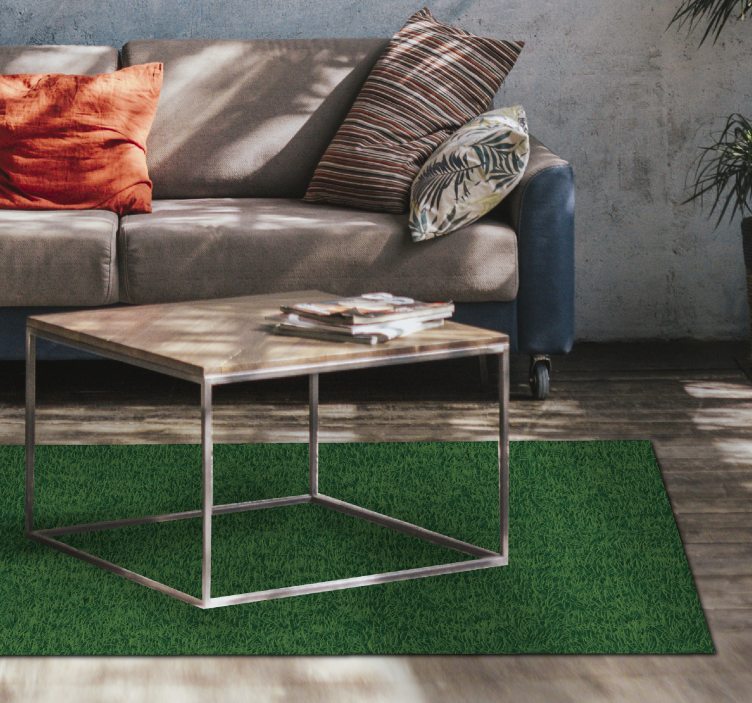vinyl rug realistic grass nature rug - TenStickers
