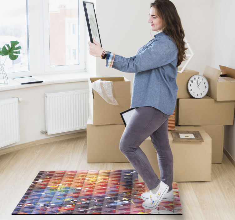 Vinyl rug triangle paint stains - TenStickers