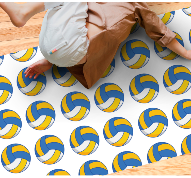 Volleyball balls teenage bedroom rug - TenStickers