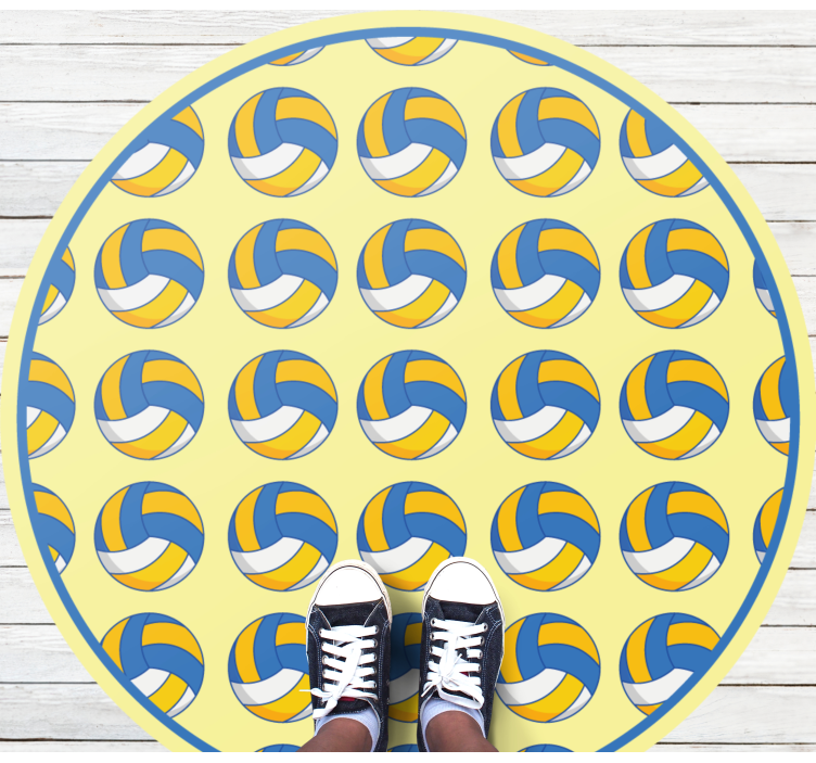 Volleyball Motif game rug - TenStickers