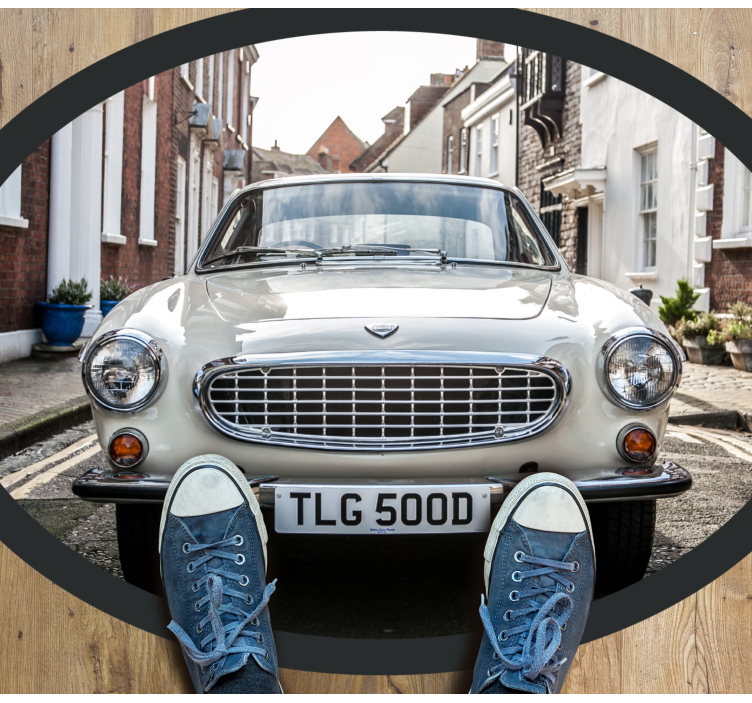 Volvo P1800 vintage vinyl rug - TenStickers