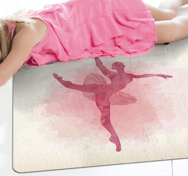 Watercolour dance vinyl rug - TenStickers