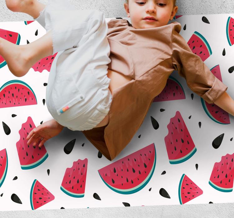 Watermelon Slice Spread kids carpet - TenStickers