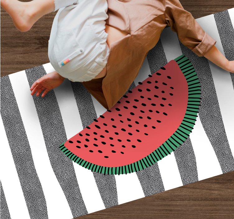 Watermelon Wedge texture rug - TenStickers