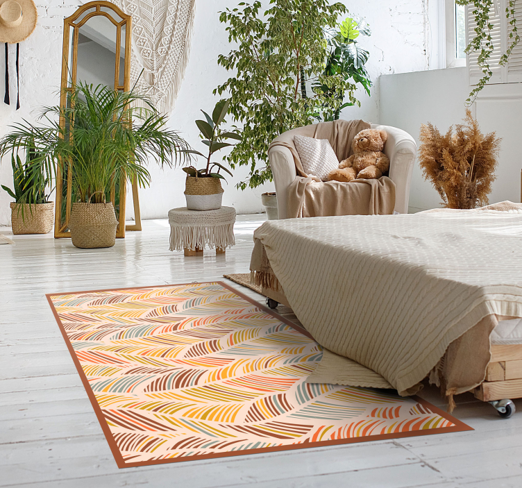 Wavy earth tones nature rug - TenStickers