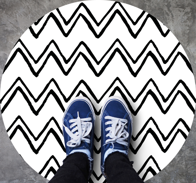 Wavy Stripe Pattern stripes rug - TenStickers