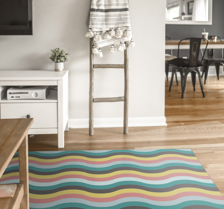 Wavy Striped Pattern stripes rug - TenStickers