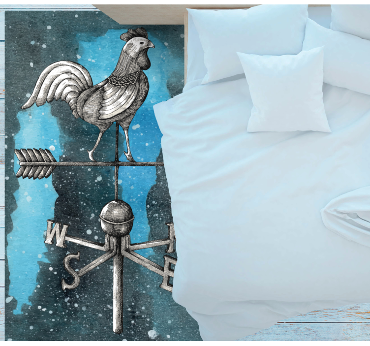Weather Vane Rooster teenage bedroom rug - TenStickers