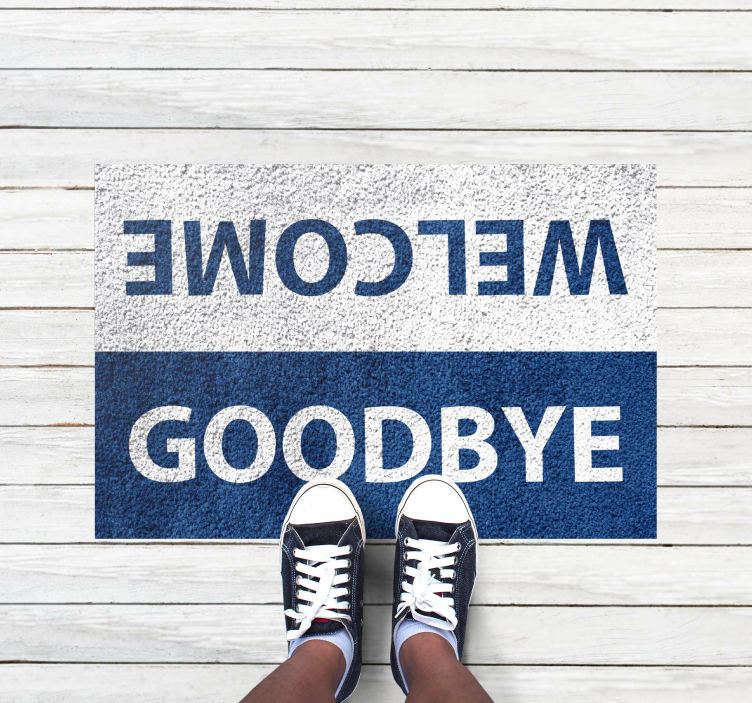 Welcome and Goodbye vinyl rug - TenStickers