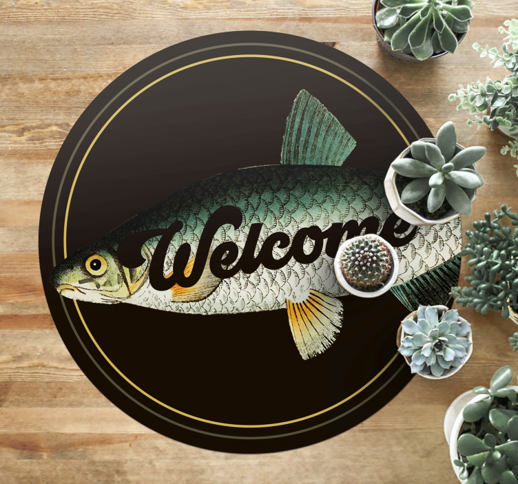 Welcome Fish Entryway animal mat - TenStickers