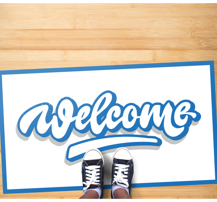 Welcome greeting sign entrance hall rug - TenStickers