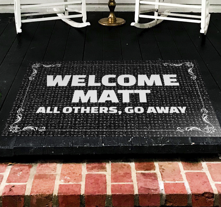 Funny welcome message entrance hall rug - TenStickers