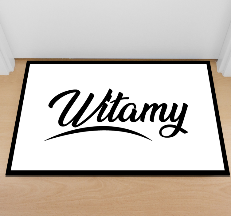 Welcome thin rug  entrance hall tiles - TenStickers