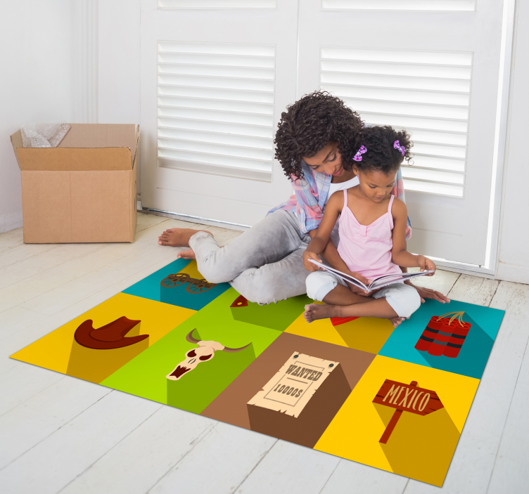 Western Adventure game rug - TenStickers