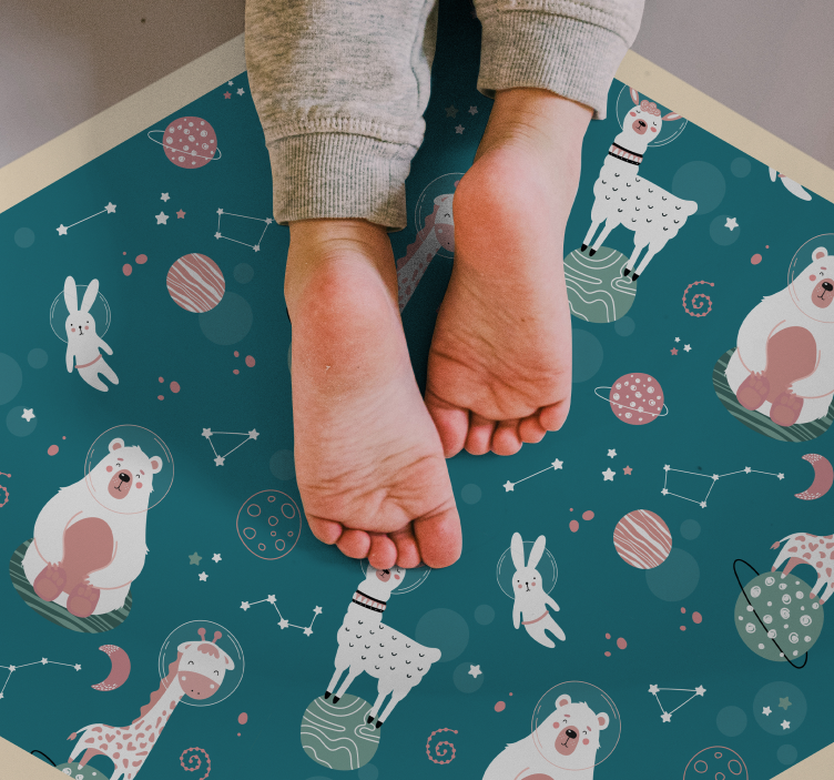 Whimsical Nursery Imagery kids rug - TenStickers
