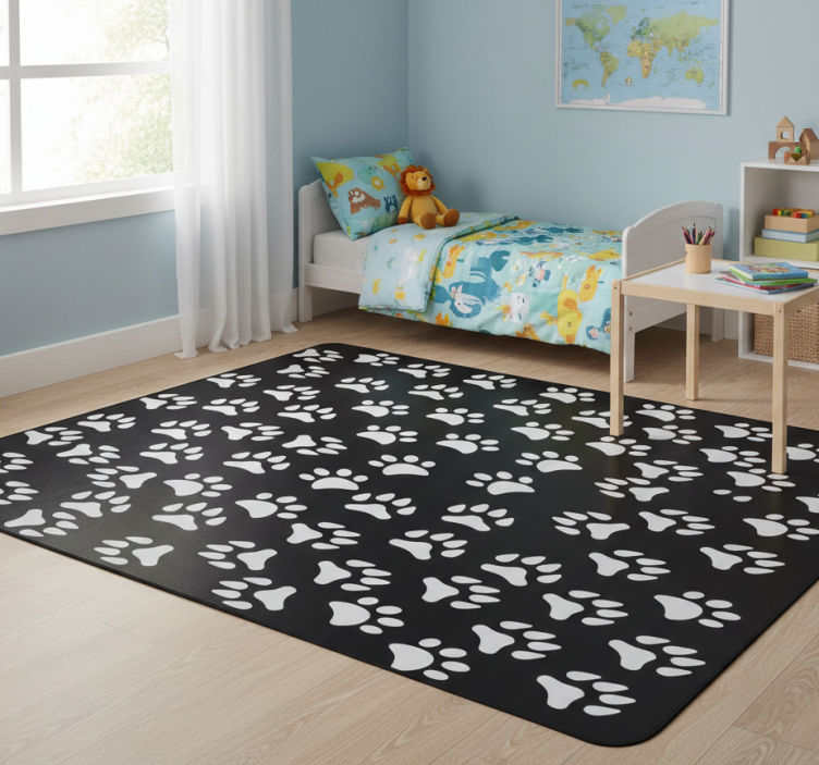 White animal prints animal mat - TenStickers