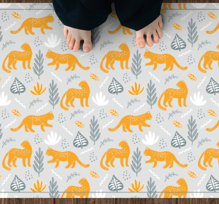 Wildlife cats pattern animal mat - TenStickers