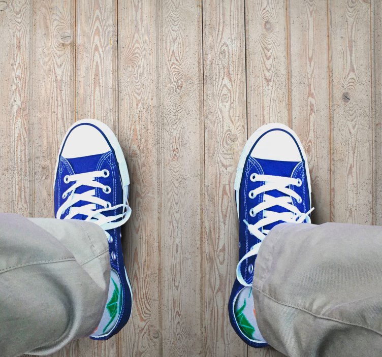 Wood effect rug light brown planks - TenStickers