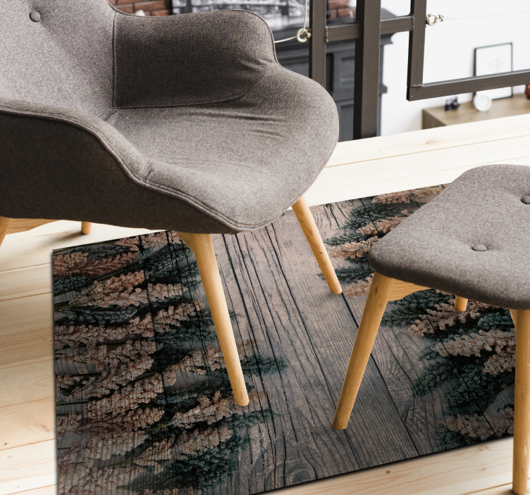 Wooden Texture Contrast wood effect rug - TenStickers