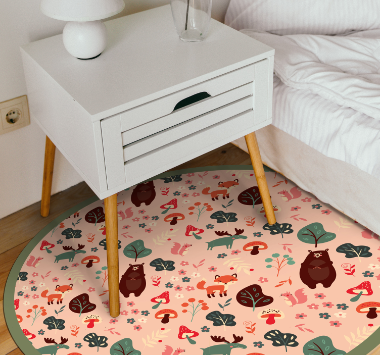 Woodland Creatures kids rug - TenStickers