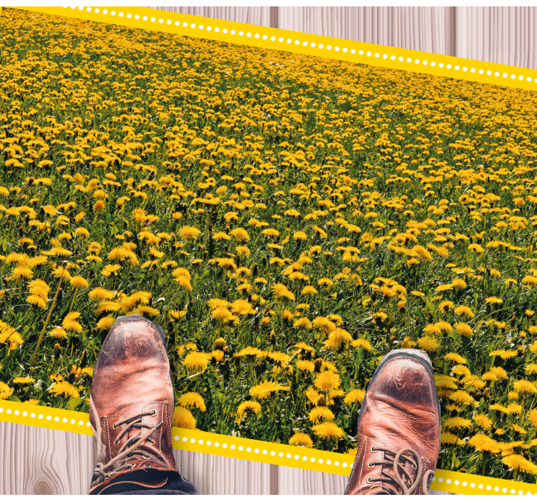 Sunflower field floral rug - TenStickers