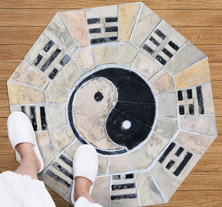 Yin Yang Collage mosaic rug - TenStickers