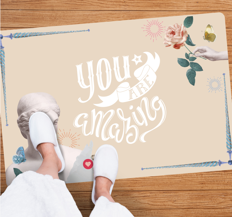 YOU ARE AMAZING quote rug - TenStickers