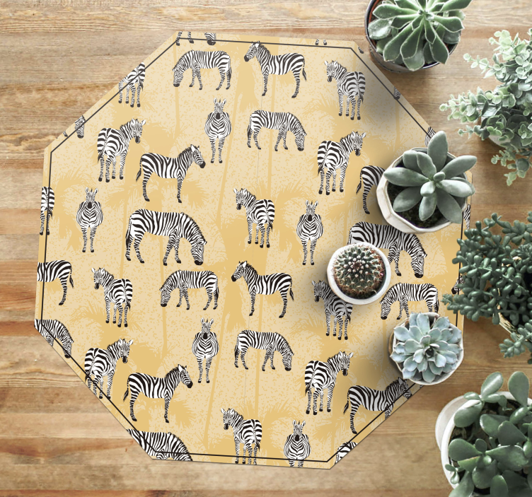 Zebra Safari Pattern animal print rug - TenStickers