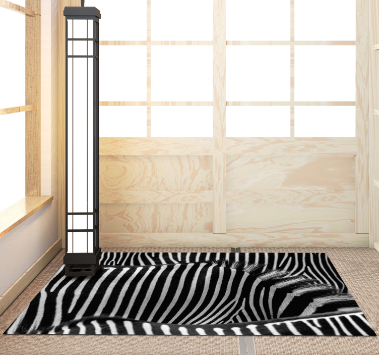 Zebra skin animal print vinyl rug - TenStickers
